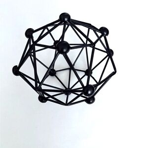 Geometric Black Decorative Sculpture